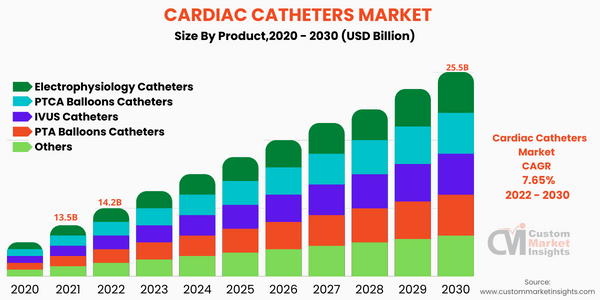 Cardiac Catheters Market Projected to Reach USD 25.5 Billion By 2030